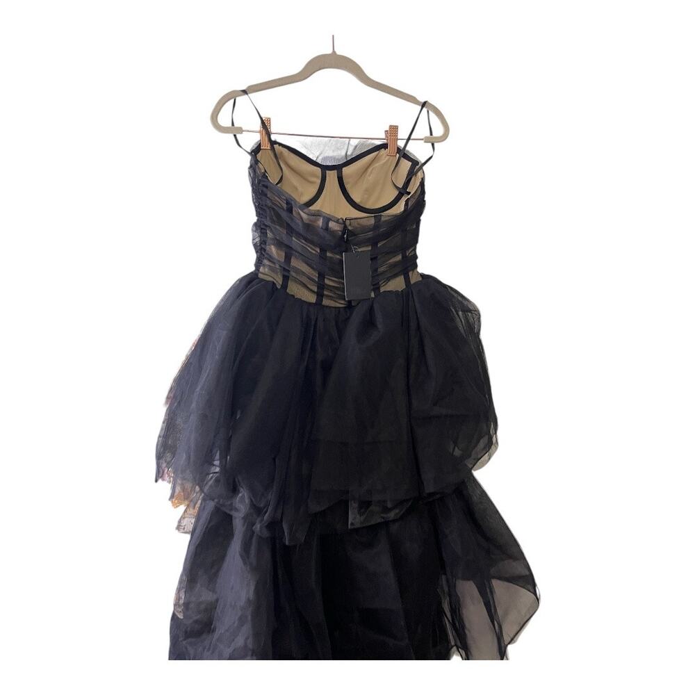 NBD Paula Corset Gown Strapless Tulle Ruffle Evening Gala Formal Party Prom XS - Picture 13 of 16